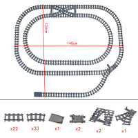 City Trains รางยืดหยุ่น Forked รางโค้งตรง Switch Building Block อิฐ High-Tech ของเล่นสร้างสรรค์สำหรับของขวัญเด็ก