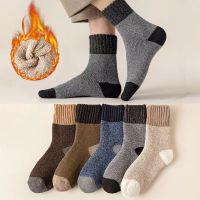 Mens Wool Socks Super Thick Terry Winter Warm Socks Fashion Style Mid Tube Socks Snow Socks High Quality Mens Socks Socks