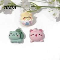 TIMIA 10PCS จี้ห้อยคอ เครื่องประดับเรซินการ์ตูน พร้อมแหวน 3D แผ่นปะเรซิน อุปกรณ์อเนกประสงค์ Flatback แบน ตุ๊กตาเรซิน ตกแต่งสมุดติดรูป