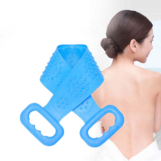 Silicone Back Scrub Bath Shower Wash Body Belt Brush Bath Towel ...