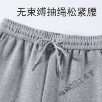 56825 Womens Pants Sports Fashion Trousers 2021 European Station New Style Summer High Waist Elastic Casual Gray Harlan