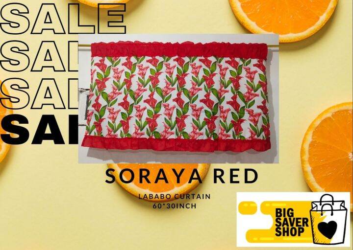 Bigsaver Soraya Red Lababo Curtain 60*30inch | Lazada PH