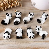 Cute Panda Ceramic Chopsticks Holder Japanese Style Chopstick Rack Suit Stand Crafts Home Kitchen Tableware Decoration Ornaments