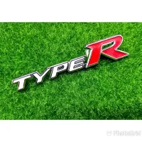 โลโก้ TYPE-R ทำจากพลาสติก สำหรับติดท้ายรถ