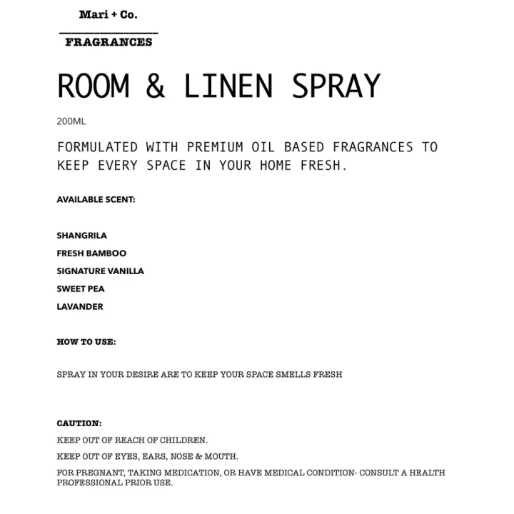 ROOM AND LINEN SPRAY/ DISINFECTANT SPRAY/ CAR SPRAY/DEODORIZER