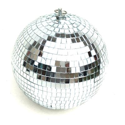2X Colorful Stage Lighting Effect 8 Inch 20cm Disco Mirror Glitter Ball Lightweight Silver Christmas Party Decor