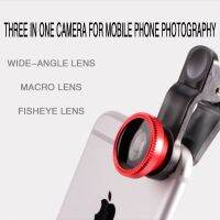 ZZOOI Fish Phone Lens Macro Camera Sets 3 In 1 Generic Camera for Smartphone Fish Eye Lens and Clip Support iPhone Samsung Wide Angle