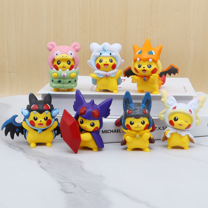 รูปโปเกมอน-pikachu-ไข่เครื่องบิดเด็กโลภเครื่องพีวีซียานพาหนะคอลเลกชันอินเทรนด์รูปแบบการตกแต่งของเล่น