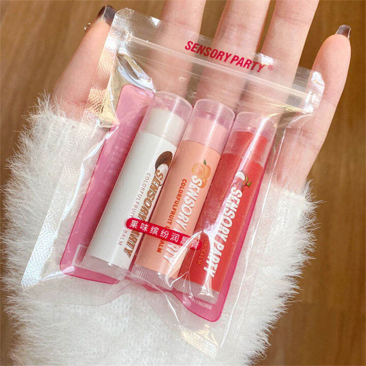 Sensory party fruit lip balm discoloration lipstick student party ...