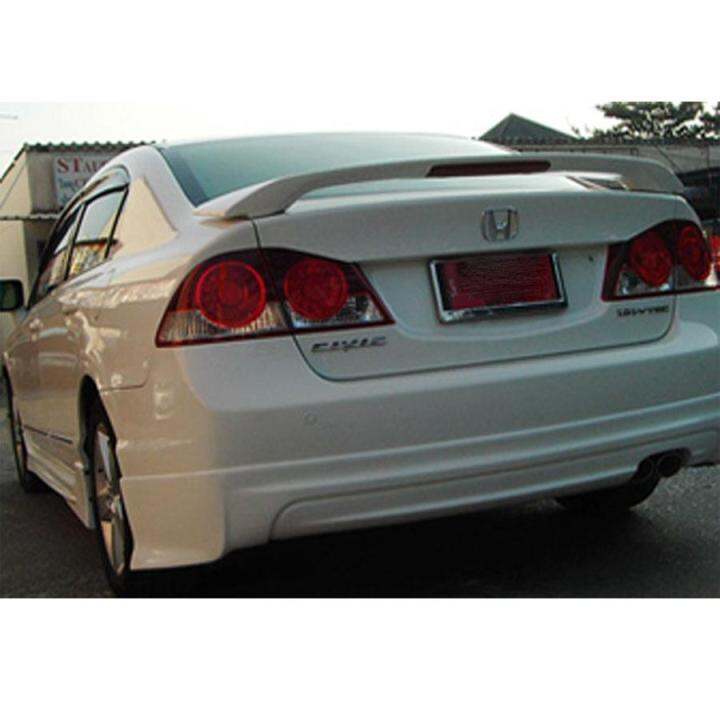 สปอยเลอร์-สปอยเลอร์หลังรถยนต์-civic-2006-2007-2008-2009-2010-2011-ทรง-mudulo-สินค้านำเข้า-งานดิบไม่ทำสี-แปลง2001-2005ได้