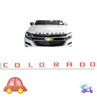 โลโก้ COLORADO LOGO COLORADO ติดฝากระโปรงหน้า สีแดง 1ชิ้น chevrolet colorado 2-4 ประตู มีบริการเก็บเงินปลายทาง