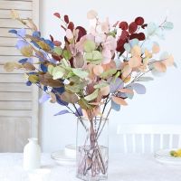 【YF】●  87cm Artificial Eucalyptus Bouquet Plastic Fake Flowers Leaves Vase Wedding Birthday SuppliesTH