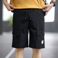 CODniuba270 [Ready Stock] Men Cargo Shorts Casual Waistband Five-point Pants Pocket Cropped Shorts Seluar Pendek Lelaki M-4XL