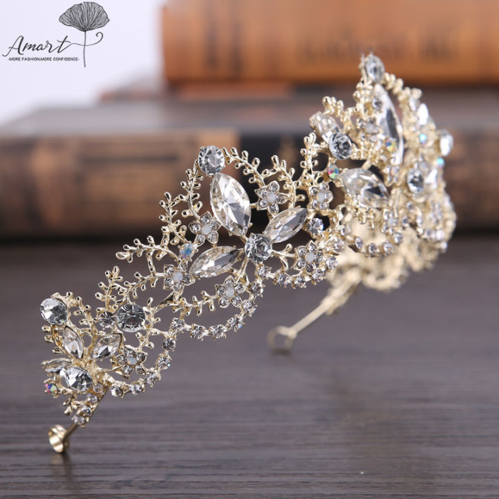amart-ใหม่-handmade-vintage-baroque-crown-gold-plated-pearls-tiara-สำหรับเจ้าสาว-headpiece-queen-ดอกไม้-crowns-อุปกรณ์เสริมผม
