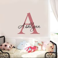 [COD] Monogram Wall Stickers Custom Name Available Decals Customized Color Removable Vinyl Sticker Personalised Decal SA100B