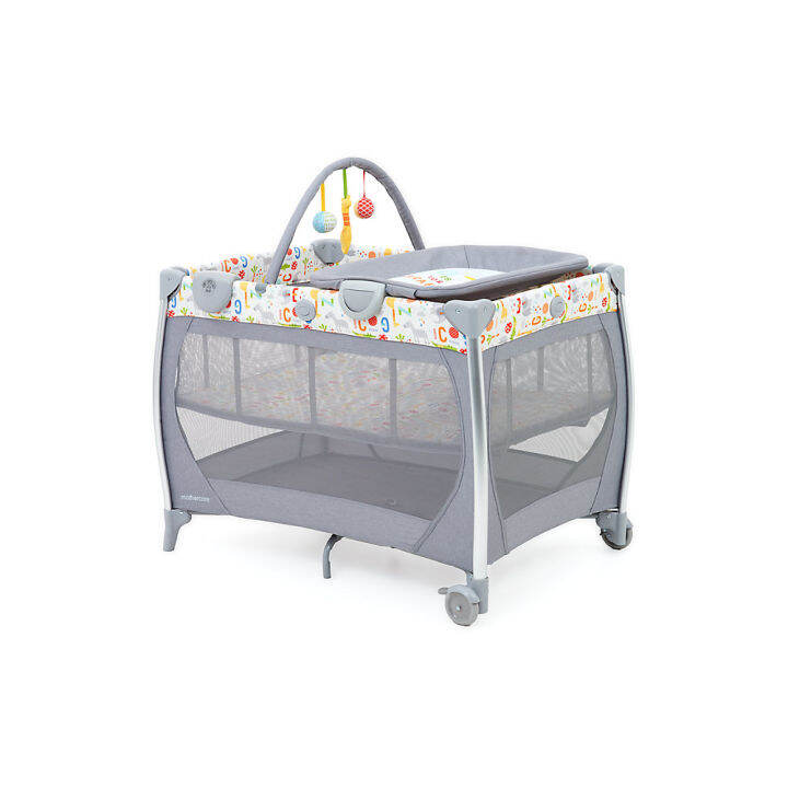 เตียงนอนเด็กอ่อน-mothercare-bassinet-travel-cot-with-changer-and-sounds-unit-hello-friend-kb246