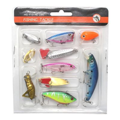 11Pcs Lure Set Mini Pencil Wave Crawler Hard Bait Lure with Hook for Saltwater Freshwater Trout Bass Salmon Fishing