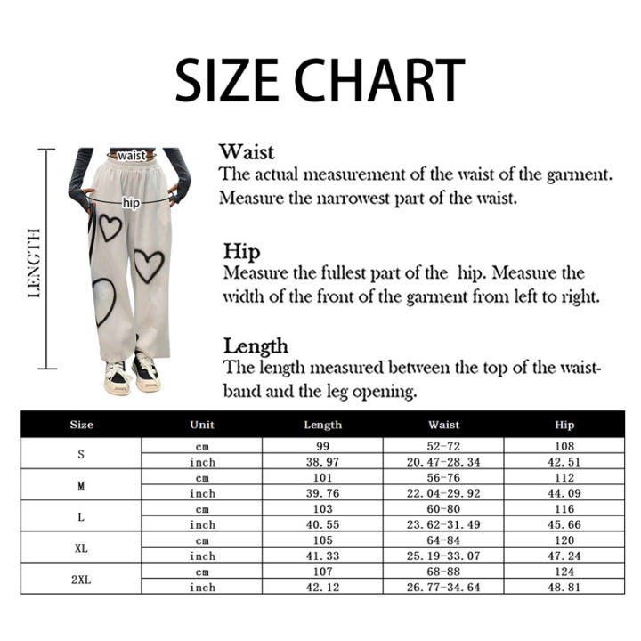 heart-พิมพ์-sweatpants-ผู้หญิงหลวมตรง-joggers-สูงเอวกางเกงขากว้าง-oversize-streetwear-เกาหลี-y2k-กางเกง-hip-hop