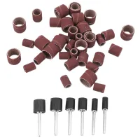 Jumbo 51pc Drum Sanding Kit - Fits for Dremel - Includes Rubber Drum Mandrels - 1/2, 3/8 &amp; 1/4 inch