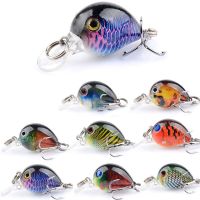 New Fishing Carp Wobbler Crank Bait  Single Hook Rock Luya Laser Fake Lure Little Fat Man Floating Water 3.3CM/2GLures Baits