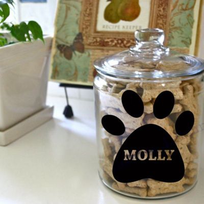 【CW】✒  Personalized dog name on Print Vinyl Decal Stickers for  / Dog food cans