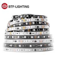 ◑ WS2811 RGB Led Strip Light 5050 SMD Addressable 30 48 60 96 144 LEDs External 1 IC Control 3 Leds Bright Normal Led Lights DC12V