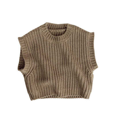 Korean childrens thick thick woolen vest pullover sweater boys and girls sleeveless vest tide P4779