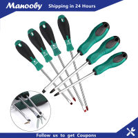 Manooby 4/5/6นิ้วเครื่องมือประแจซ่อมแซมไขควงปลายแม่เหล็กไขควงไขว้เรียบทนทานไขควงslotted Phillips