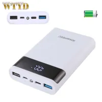 มีรสเครื่องชาร์จ QC Dual-Way Bank 12000MAh พร้อมจอแสดงผลเอาต์พุต USB 2x DIY 4X18650 (ไม่รวม)