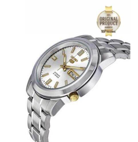 seiko-5-automatic-mens-watch-stainless-strap-รุ่น-snkk09k1-สีเงิน-สีทอง