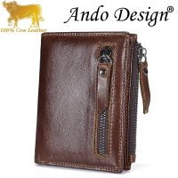 ﹍۩☃ xing lu nan Genuine Cow Leather Wallet For Men Zipper Purse Cowhide Hand