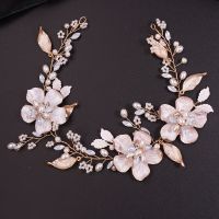 【YF】 Handmade Bride Wedding Rhinestone Hair Vine Bridal Silver Piece Crystal Headband Accessories for Women