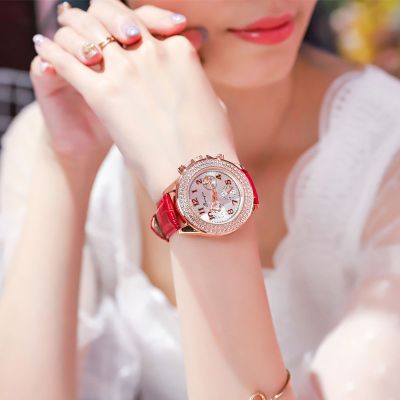 ❀❀ New watch female ins style simple temperament student large dial fashion ladies waterproof belt quartz
