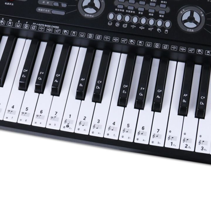 แผ่นเพลง54-61-88คีย์เปียโนและออร์แกนไฟฟ้าสามารถใช้แผ่นเปียโนเพลงแป้นพิมพ์สติกเกอร์