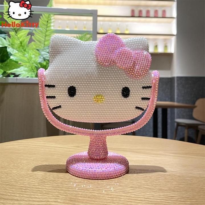 Hello Kittys Y2K Diamond Mirror Sanrios Anime Kawaii Fashion ...