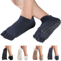 1 Pair Adult Mens Cotton Sport Non-slip Yoga Socks Breathable Anti Skid Indoor Floor Socks Five-finger Socks Socks