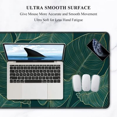 Mousepad Large Home Desk Mats Mouse Pad Green Tropical Plants Mat Office Soft Carpet Anti-slip Natural Rubber Desktop MousePads