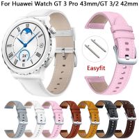 xiaozh 20mm Leather Strap Watchband For Huawei Watch GT 3 42mm GT3 pro 43mm Wrist Bracelet Huawei GT 2 GT2 42mm Smartwatch Band Correa