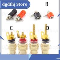 Dgdfhj Shop 4MM Banana Plug Socket jack Connector red black Thread Medium Amplifier Speaker Spade Terminal Binding Post Audio