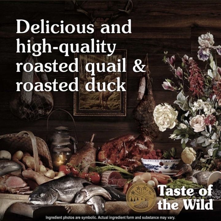 taste-of-the-wild-lowland-creek-feline-recipe-อาหารแมวสูตรนกกระทาและเป็ดย่าง-แพ็คคู่-680g