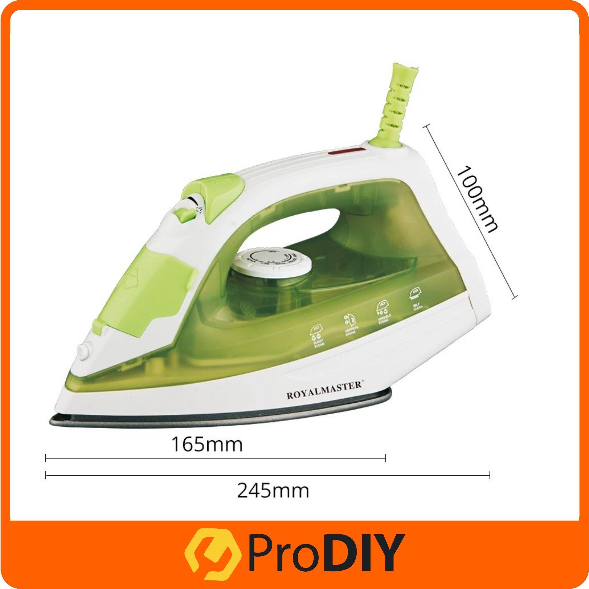 ROYALMASTER Steam Iron Travel Iron (1200W) Non Stick With Over Heat Protection - RM555/LB-1901