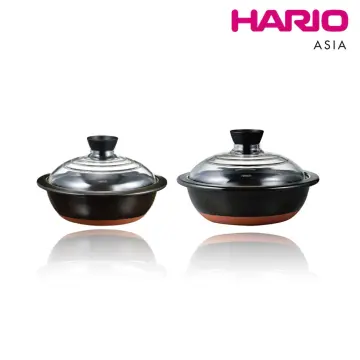 Hario Rice Cooker Clay Pot with Glass Lid 1-2 Cups