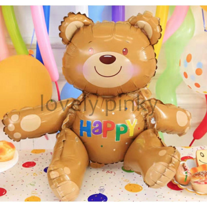 พร้อมส่ง-ลูกโป่งฟอยด์-น้องหมีhappy-พร้อมส่งในไทย-bear-ballon