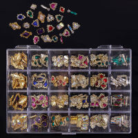 240 pieces nail charms jewel crystals (24X10PcsBox )Crystal Nail Charm Chunky Jewelry Custom Crystal Nail Art Charm Sets,iy8778