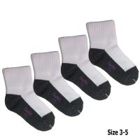 ถุงเท้านักเรียน ถุงเท้าlสั้น ไซซ์3-5 ปี สีขาว​ แพ็ค12คู่
