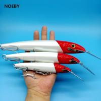 NOEBY 2PCSLOT Trolling Tuna Fishing Lures 32.5g60g76g 4colors Minnow Lures Metal Tongue Floating Bait Fishing Tackle