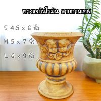 กระถางเซรามิค ทรงแจกันโรมัน ลายกามเทพ