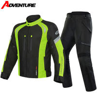 New motorcycle jacket cold-proof motocross jacket waterproof Moto protector motorcycle pants Moto clothes with gear