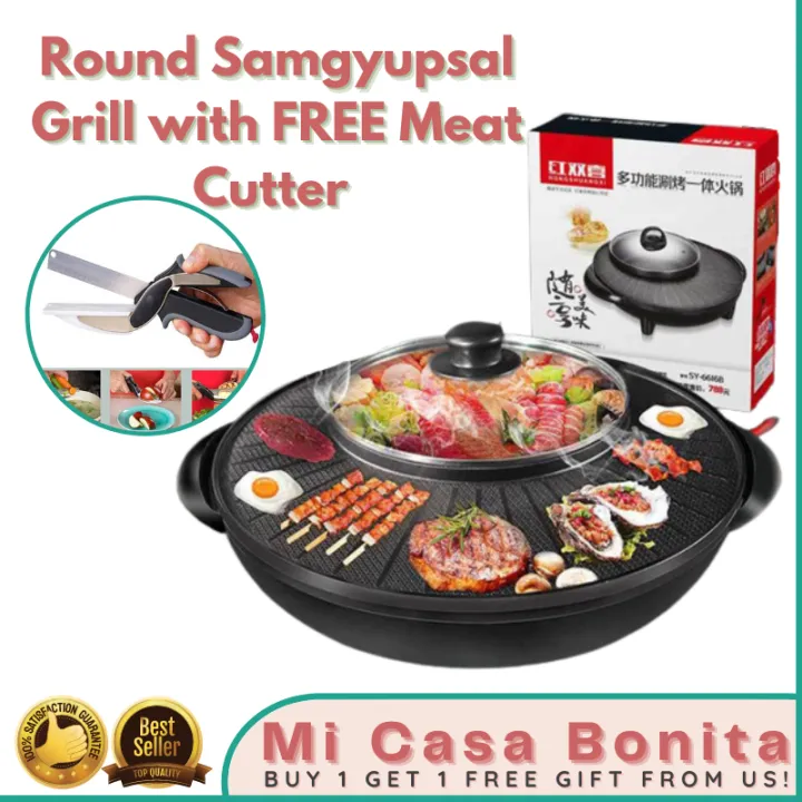 MICASA. Round Samgyupsal Grill with FREE Meat Cutter HighQuality