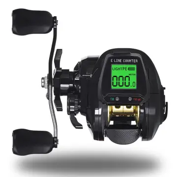Solar Fishing Baitcasting Reel With Line Counter And Rechargeable Battery
